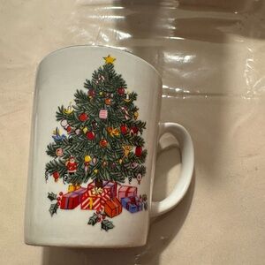 Festive Christmas Tree Mug with hand-poured candle